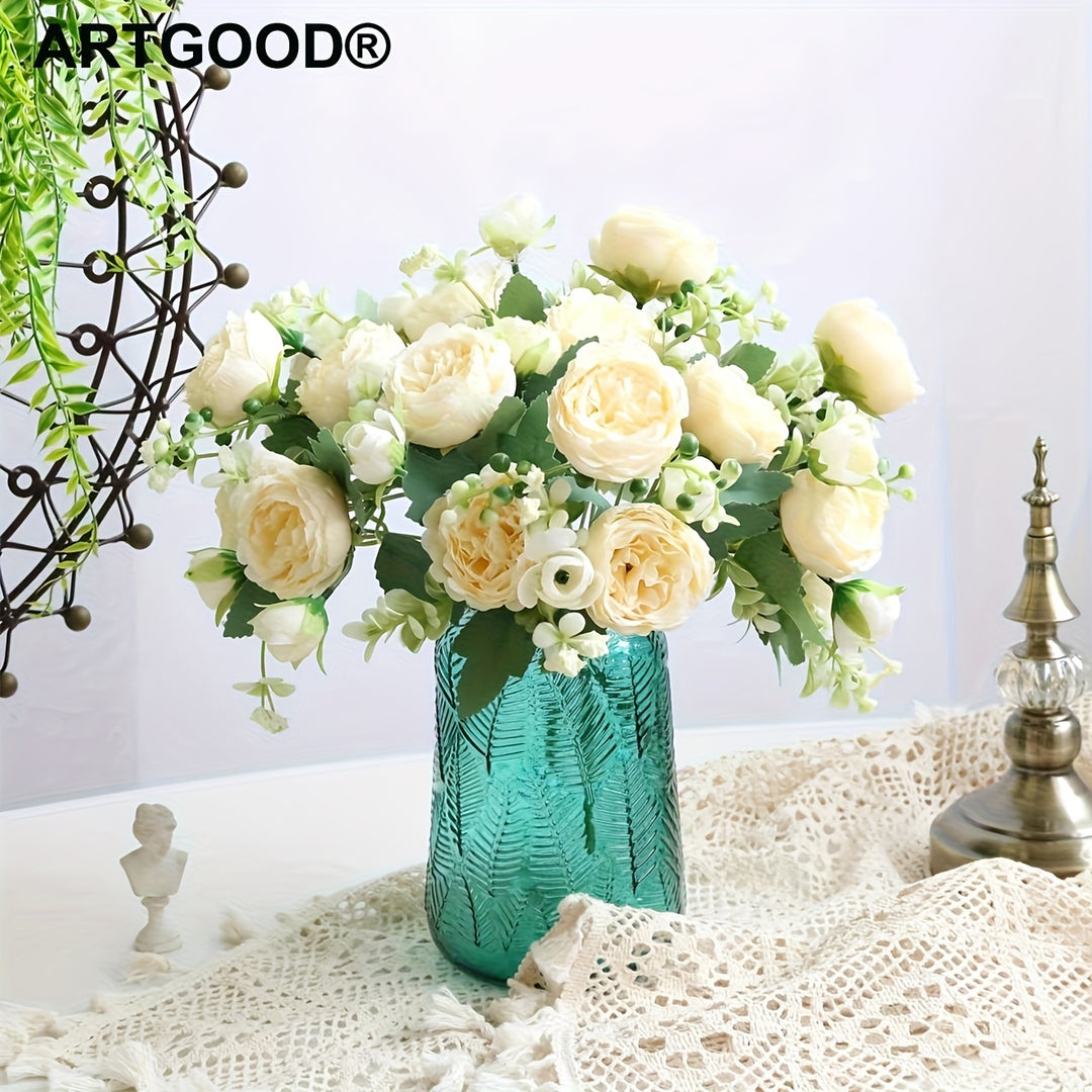 ARTGOOD Artificial Peony Rose Bouquets
