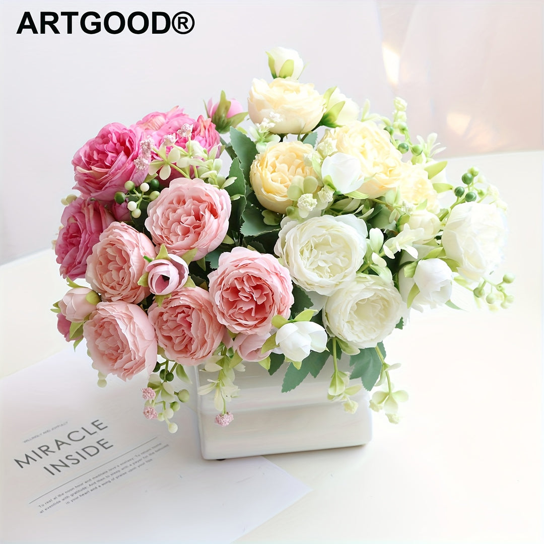 ARTGOOD Artificial Peony Rose Bouquets