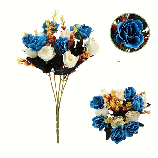 Dual-Tone Artificial Rose Bouquet