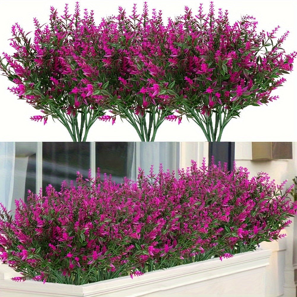 12 Bundles of UV-Resistant Artificial Lavender Flowers
