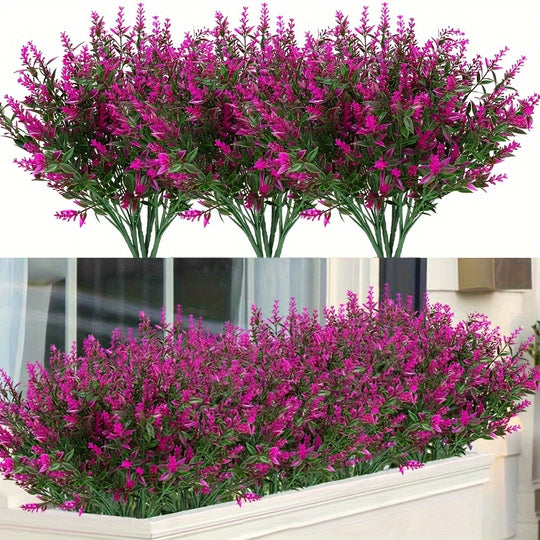 12 Bundles of UV-Resistant Artificial Lavender Flowers