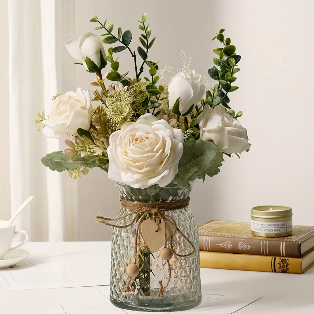 1 Bouquet Simulation Roses Wedding Decoration