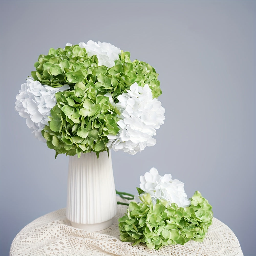 Set of 5 Artificial Silk Hydrangea Flowers