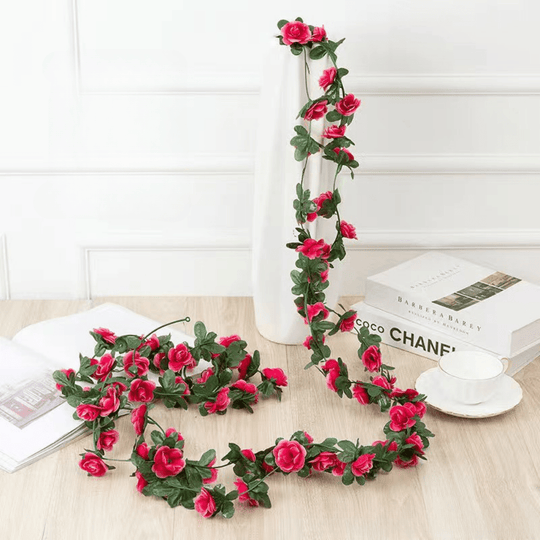 Set of 10 Artificial Peony Blossom Vine