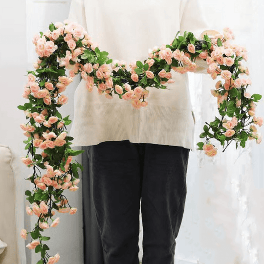 Set of 10 Artificial Peony Blossom Vine