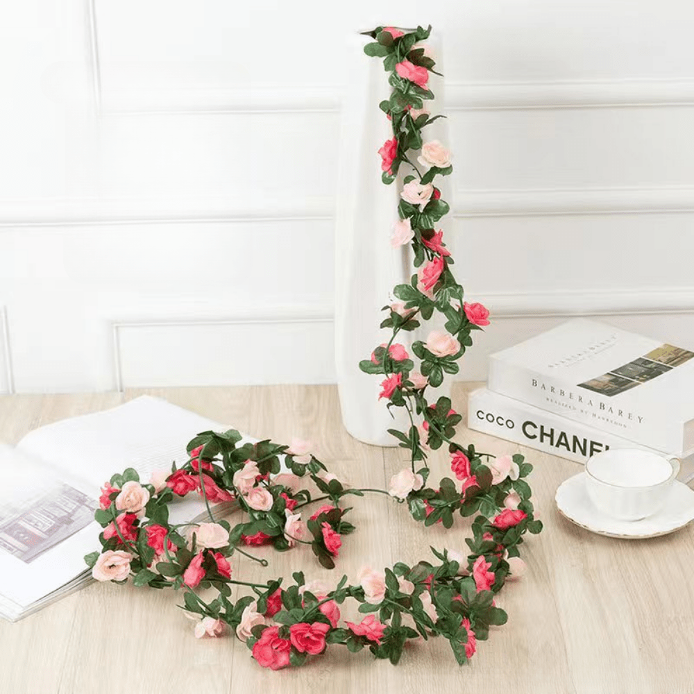 Set of 10 Artificial Peony Blossom Vine