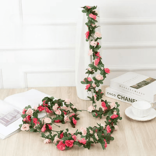 Set of 10 Artificial Peony Blossom Vine