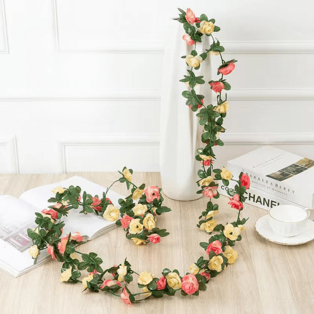 Set of 10 Artificial Peony Blossom Vine