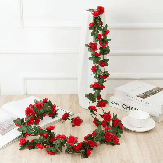 Set of 10 Artificial Peony Blossom Vine