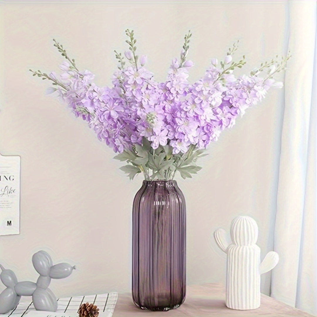 Set of 6 Realistic Long Stem Delphinium Flowers
