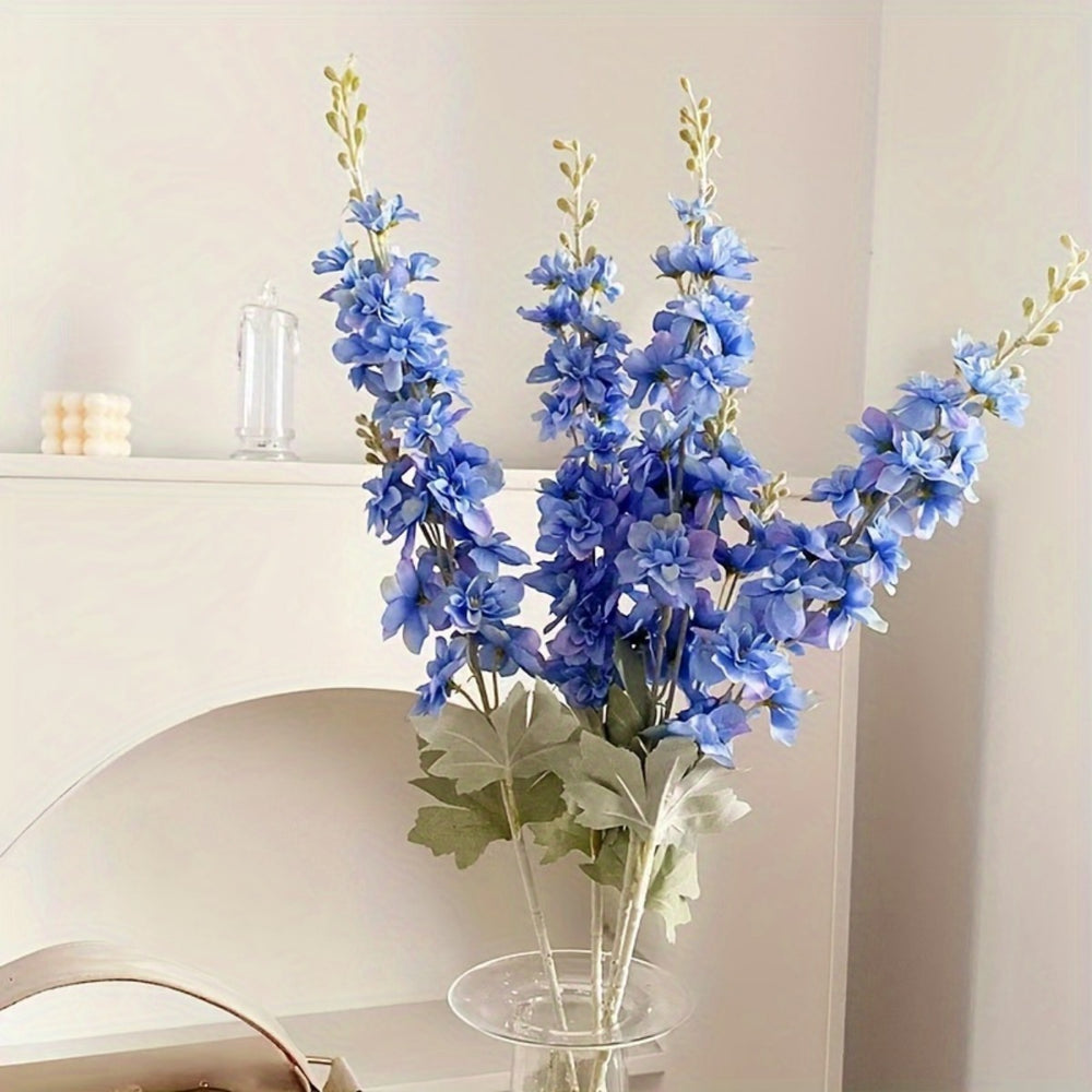 Set of 6 Realistic Long Stem Delphinium Flowers