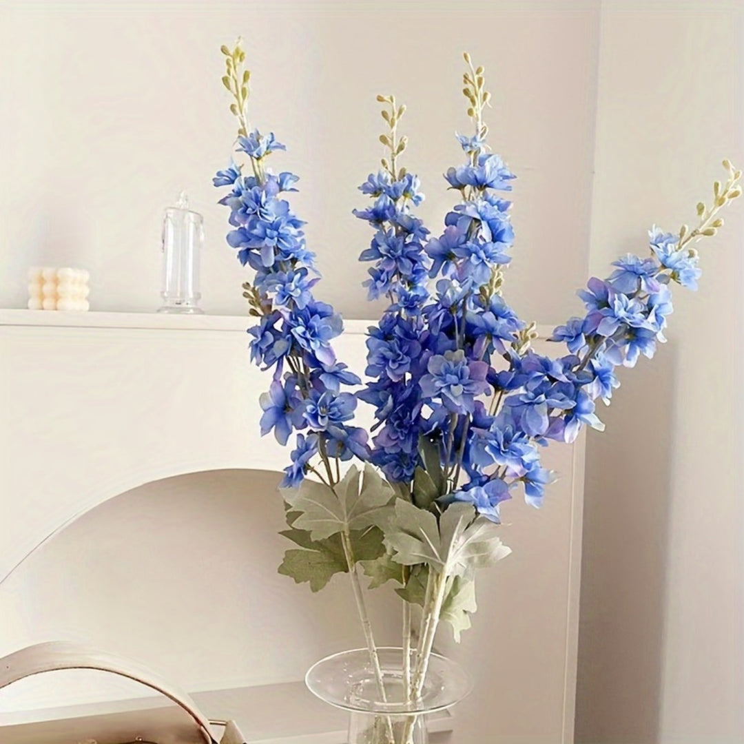 Set of 6 Realistic Long Stem Delphinium Flowers