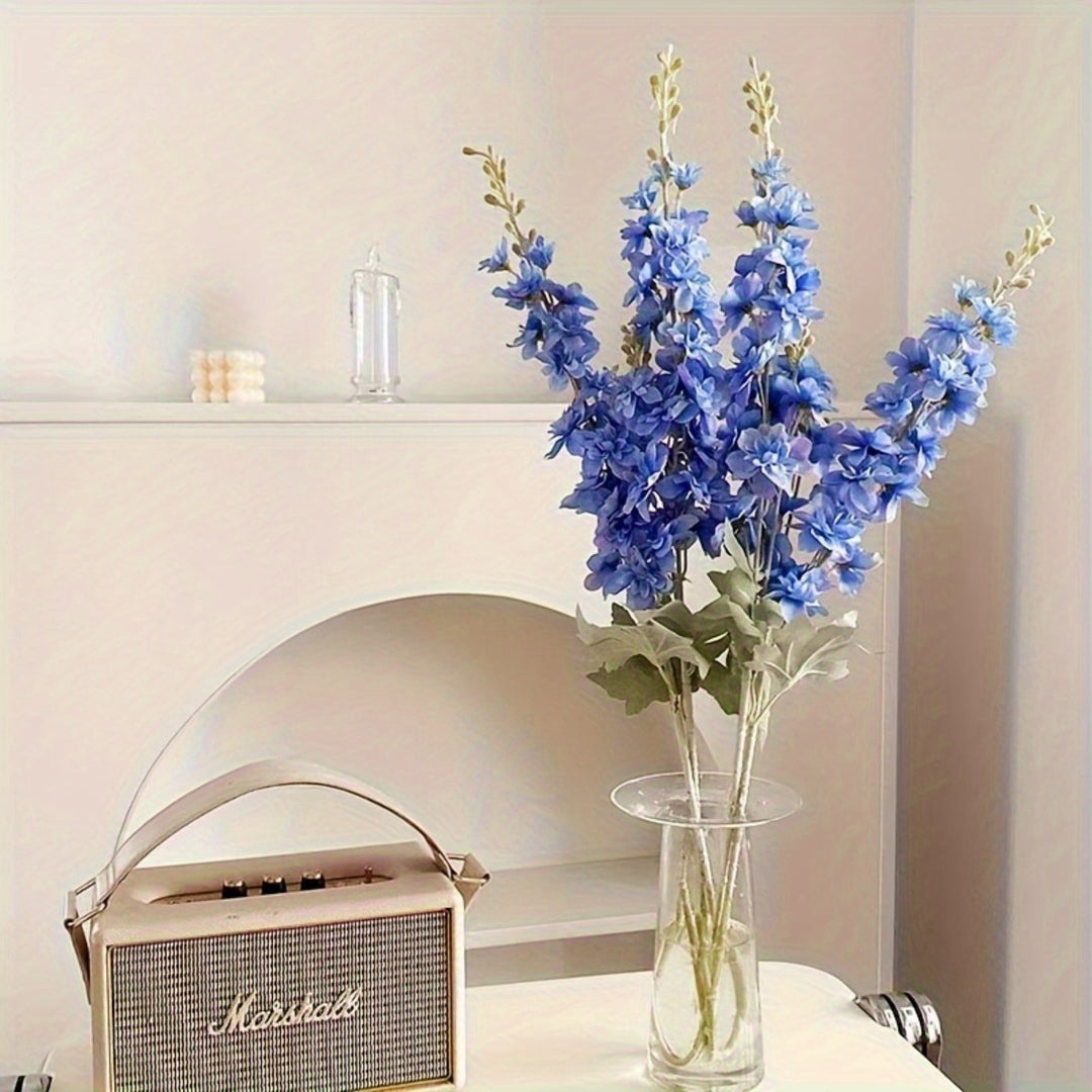Set of 6 Realistic Long Stem Delphinium Flowers