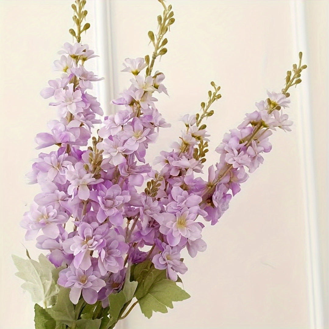 Set of 6 Realistic Long Stem Delphinium Flowers