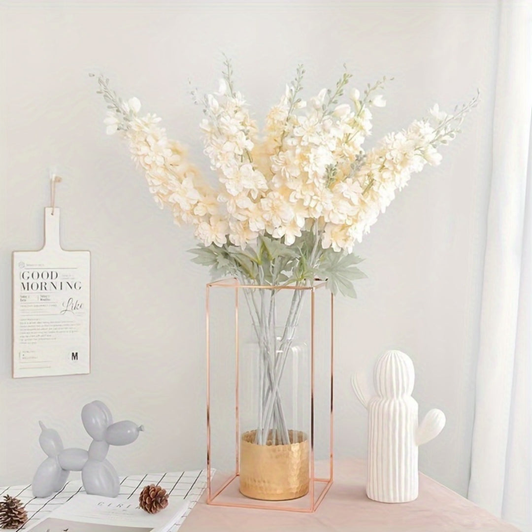 Set of 6 Realistic Long Stem Delphinium Flowers