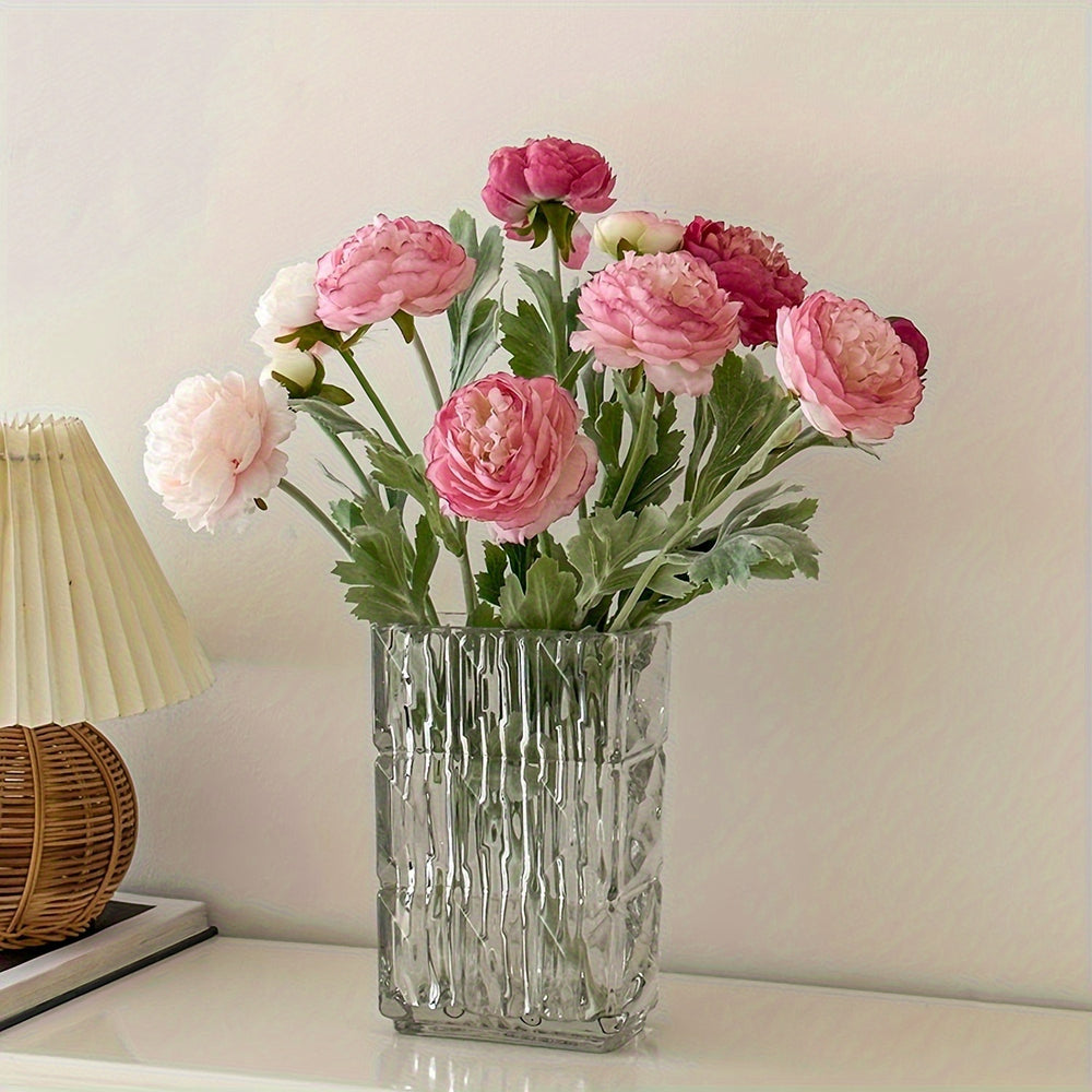 Set of 4 Premium Artificial Austin Rose Bouquets with Stems