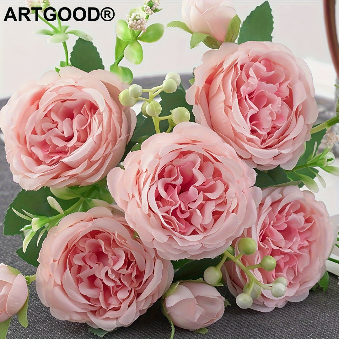 ARTGOOD Artificial Peony Rose Bouquets
