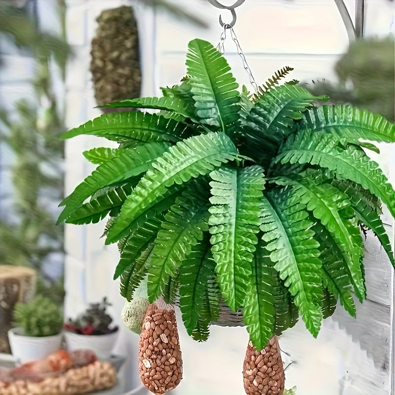 Set of Four Large Boston Fern Artificial Plants