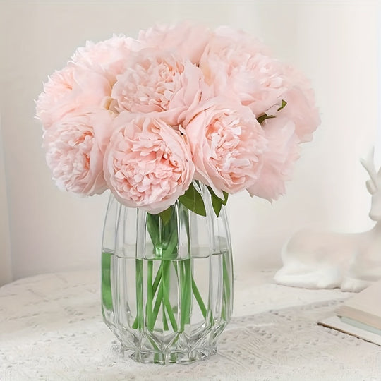Set of 5 Large Artificial Peony Flowers