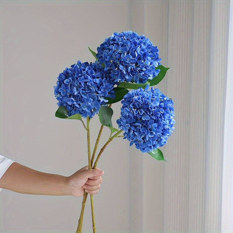 3-Piece Realistic Pink Artificial Hydrangea Bouquet
