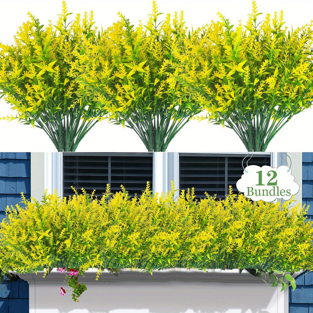 12 Bundles of UV-Resistant Artificial Lavender Flowers