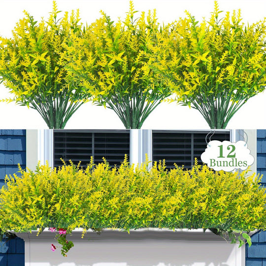 12 Bundles of UV-Resistant Artificial Lavender Flowers