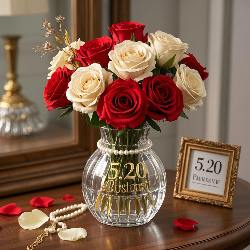 12-Piece Lifelike Artificial Rose Bouquet