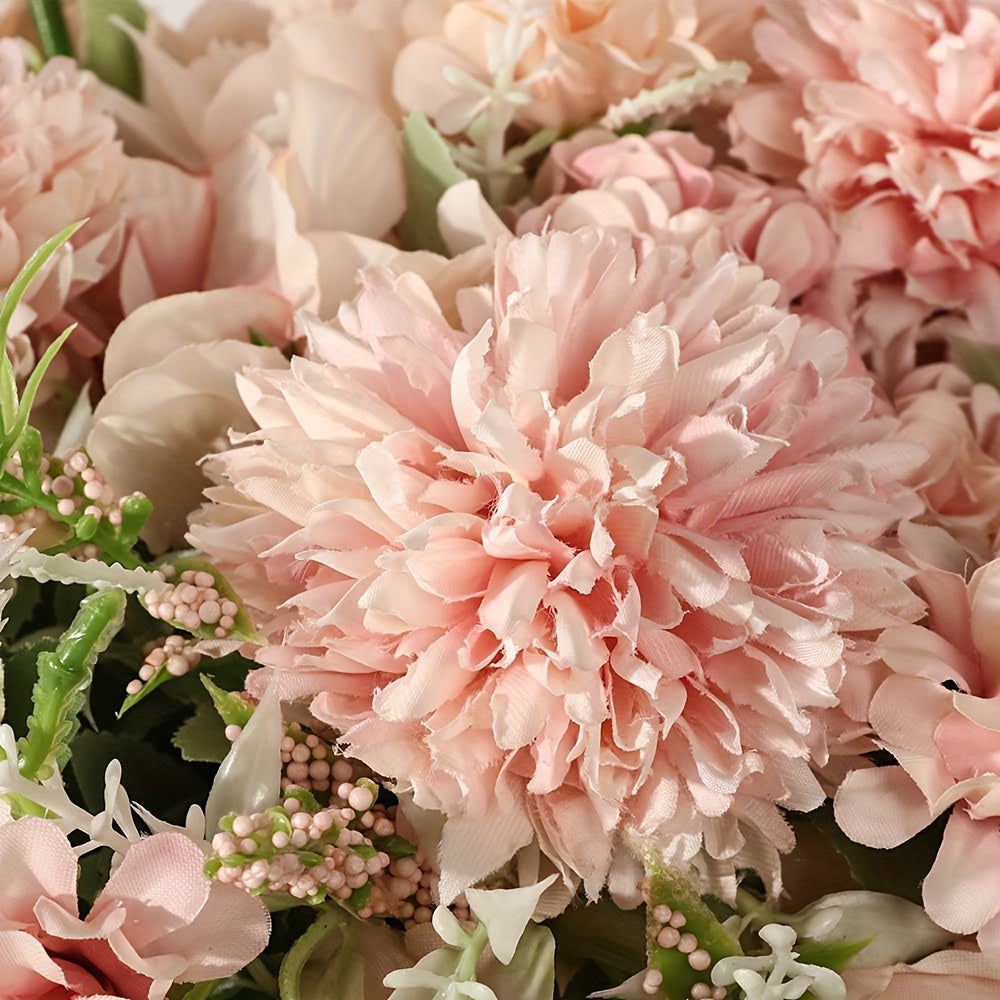 Set of 4 Luxurious Silk Peony and Hydrangea Bouquets