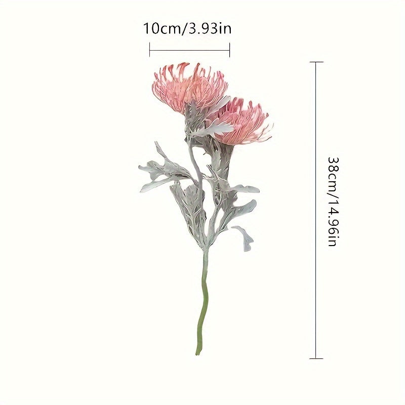 Realistic 1pc Artificial Chrysanthemum with 2 Blooms