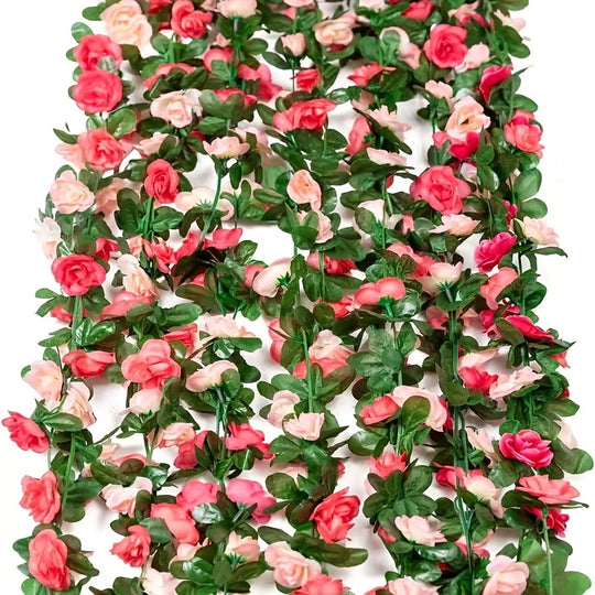 Set of 10 Artificial Peony Blossom Vine