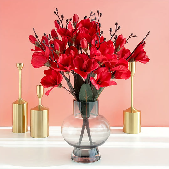 Realistic Magnolia Bouquet Set