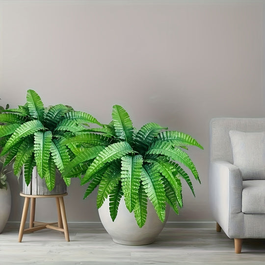 Set of Four Large Boston Fern Artificial Plants