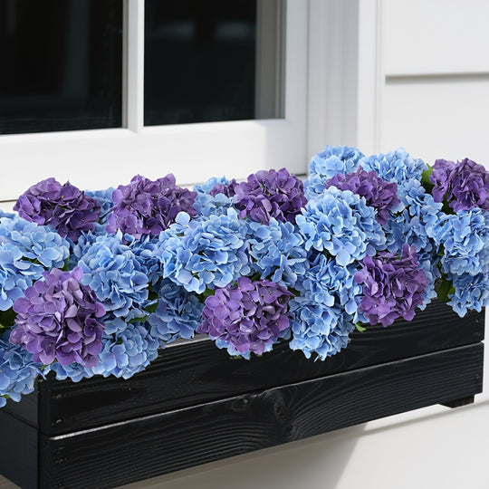 Set of 5 Artificial Silk Hydrangea Flowers