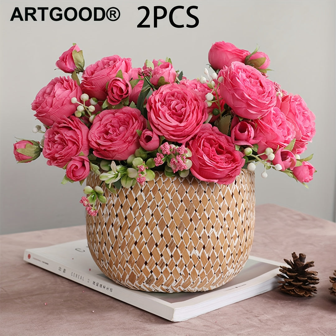 ARTGOOD Artificial Peony Rose Bouquets