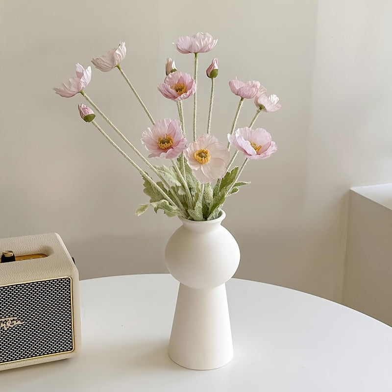 8-Piece Poppy Peony Artificial Flowers