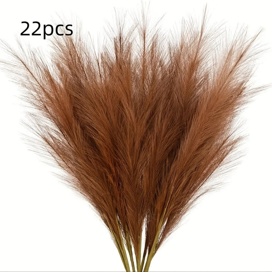 22-Piece Artificial Pampas Grass Stem Set