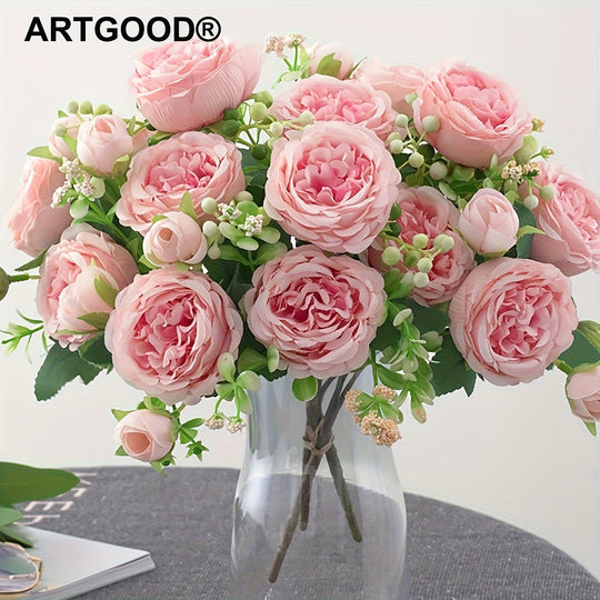 ARTGOOD Artificial Peony Rose Bouquets
