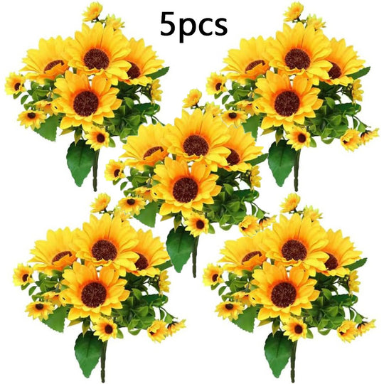 5-Piece Silk Sunflower Bouquet