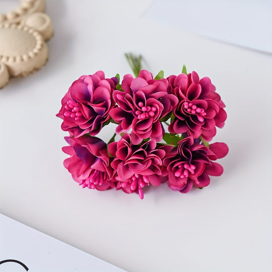 Mini Artificial Hydrangea Bouquet - 1 Piece with 6 Heads