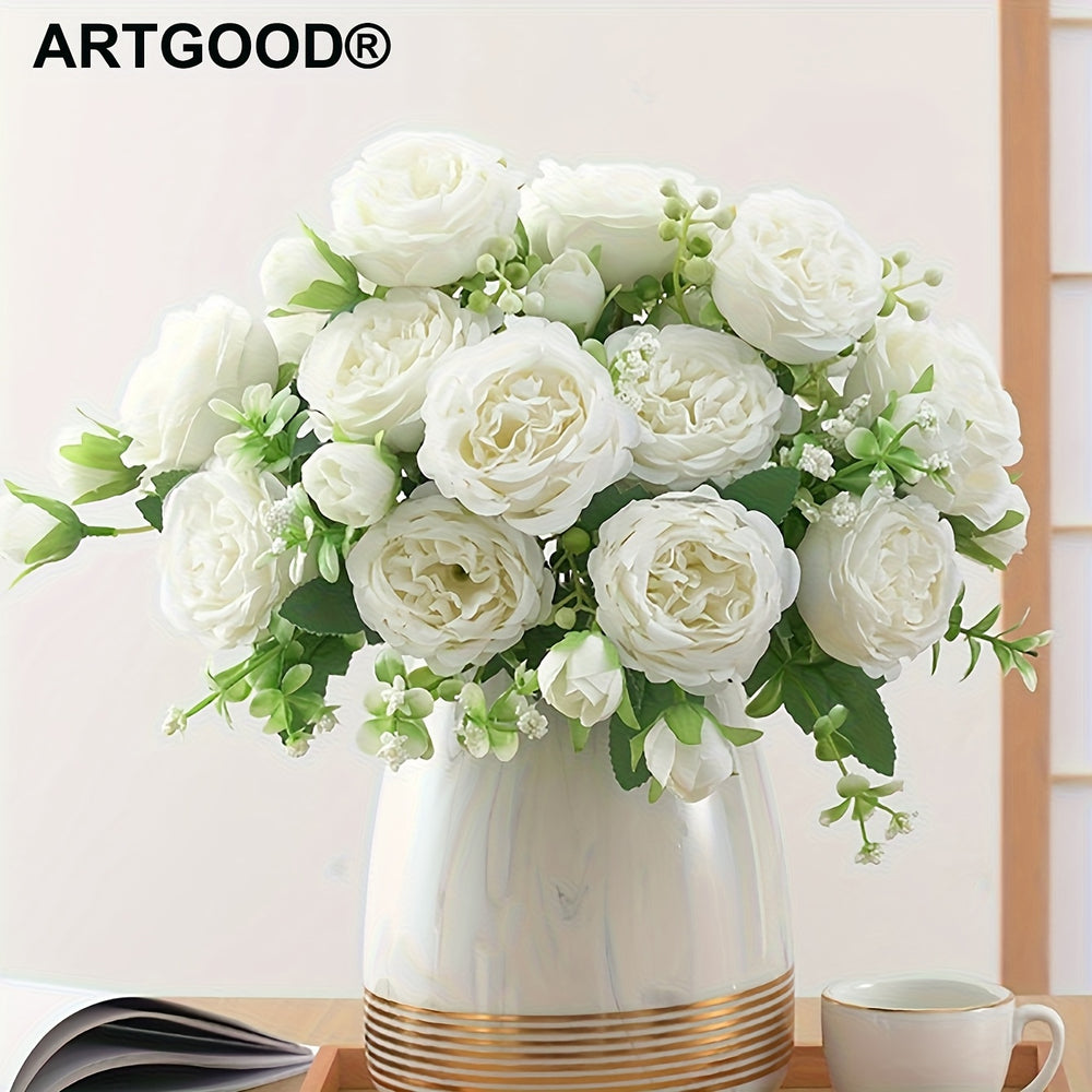 ARTGOOD Artificial Peony Rose Bouquets