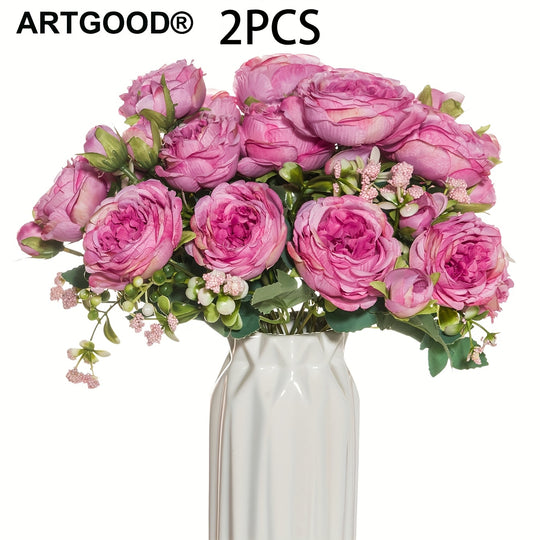 ARTGOOD Artificial Peony Rose Bouquets