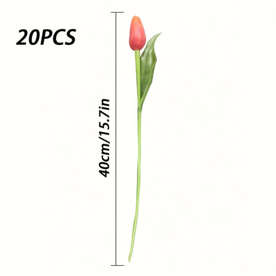Set of 20 Lifelike Artificial Flowers