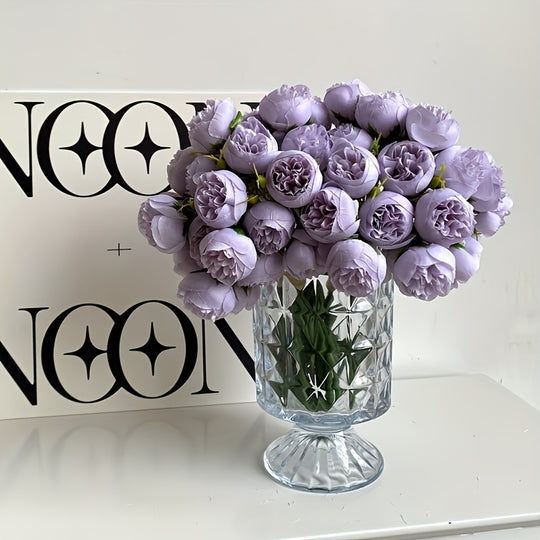 27-Headed Artificial Small Peony Flower Bunch