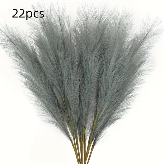 22-Piece Artificial Pampas Grass Stem Set
