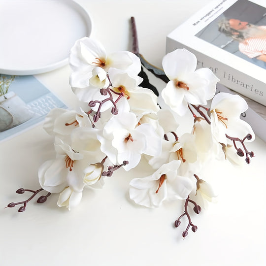 Realistic Magnolia Bouquet Set
