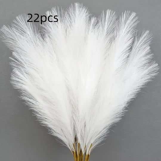 22-Piece Artificial Pampas Grass Stem Set