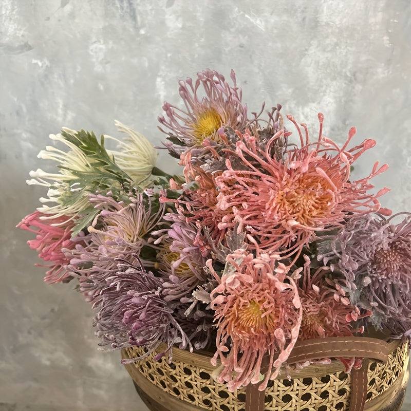 Realistic 1pc Artificial Chrysanthemum with 2 Blooms