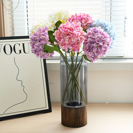 Set of 5 Artificial Silk Hydrangea Flowers