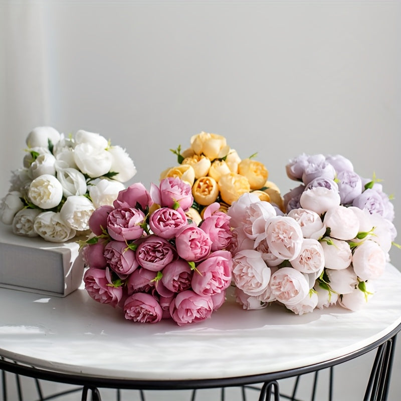 27-Head Artificial Small Peony Bouquet