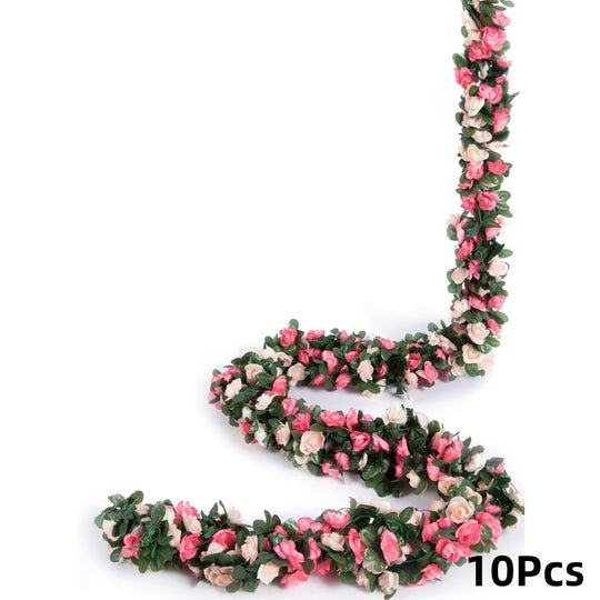 Set of 10 Artificial Peony Blossom Vine